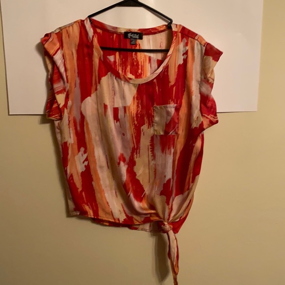 Hale Bob Printed Side Tie Top Sz M - Picture 1 of 5
